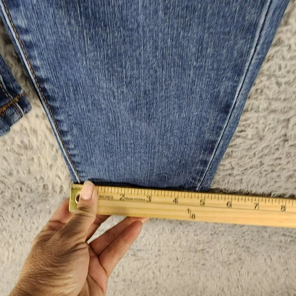 Lularoe Jeans Womens 30 Medium Wash Stretch Mid Rise Distressed Shaping Skinny - Picture 9 of 14